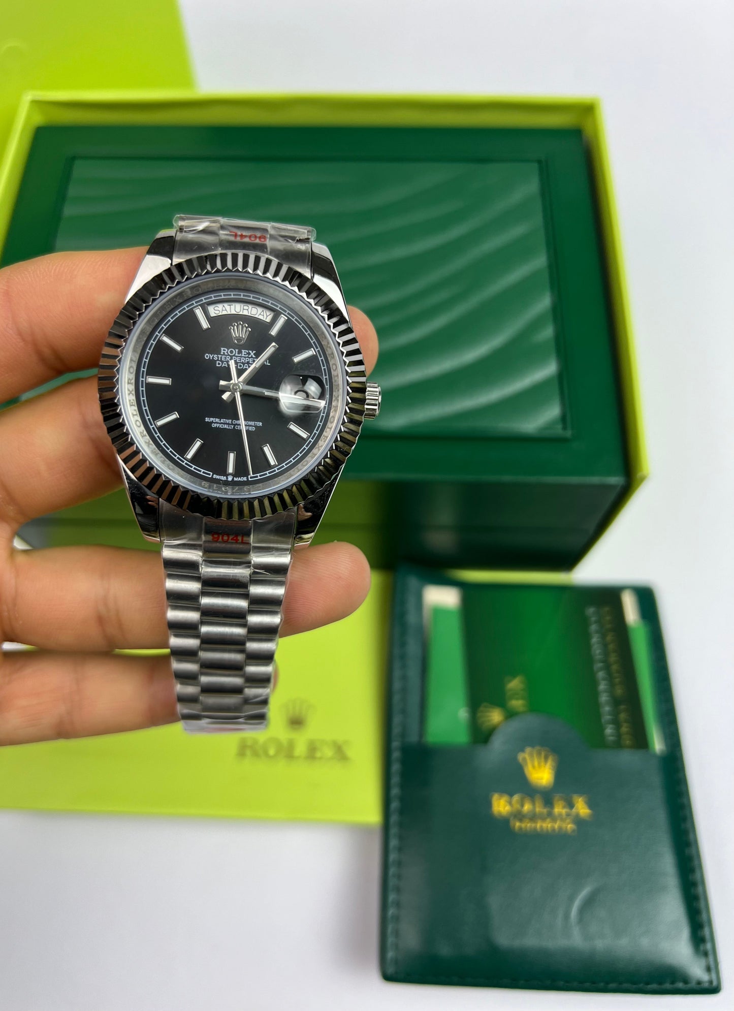 Rolex Day-Date 40 noir livraison rapide Maroc