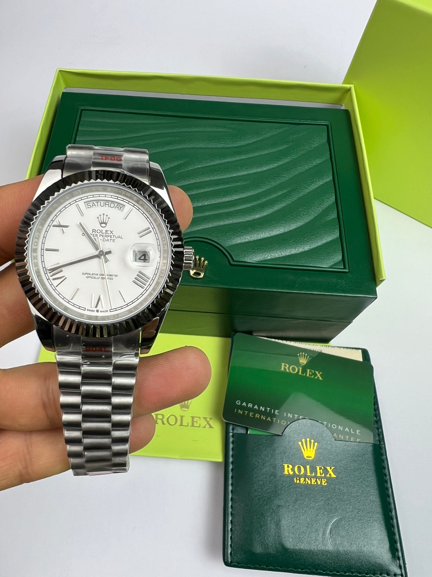 Rolex Day-Date 40 blanc livraison rapide Maroc
