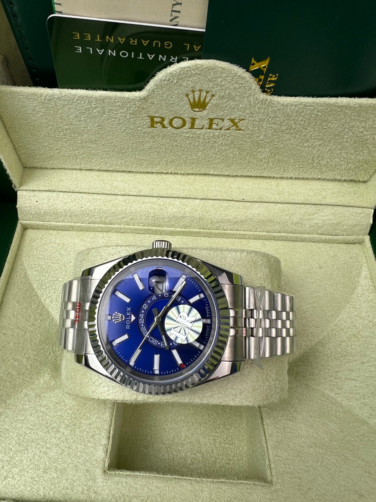 Rolex Sky-Dweller cadran bleu paiement à la livraison