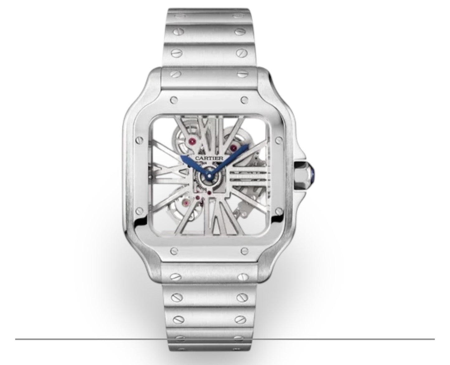 Cartier Santos Skeleton en Acier – La Transparence Mécanique