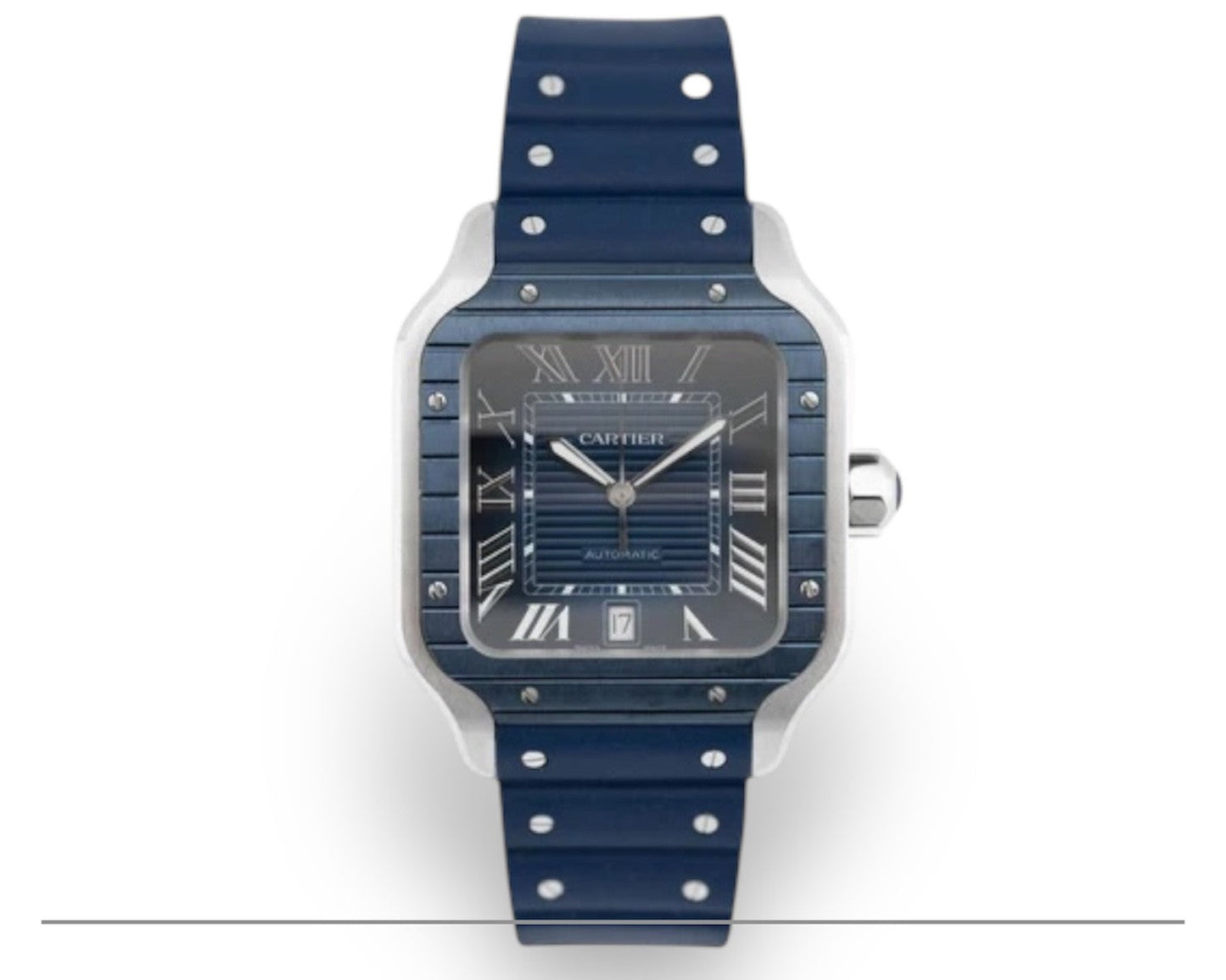 Cartier Santos de Cartier Bleu Marine – Élégance Sportive et Raffinement Urbain