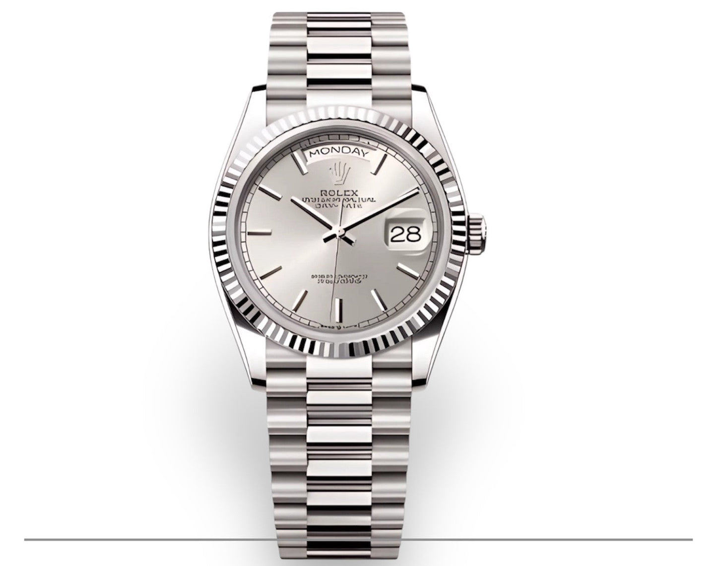 Rolex Day-Date 40 cadran argent prix Maroc