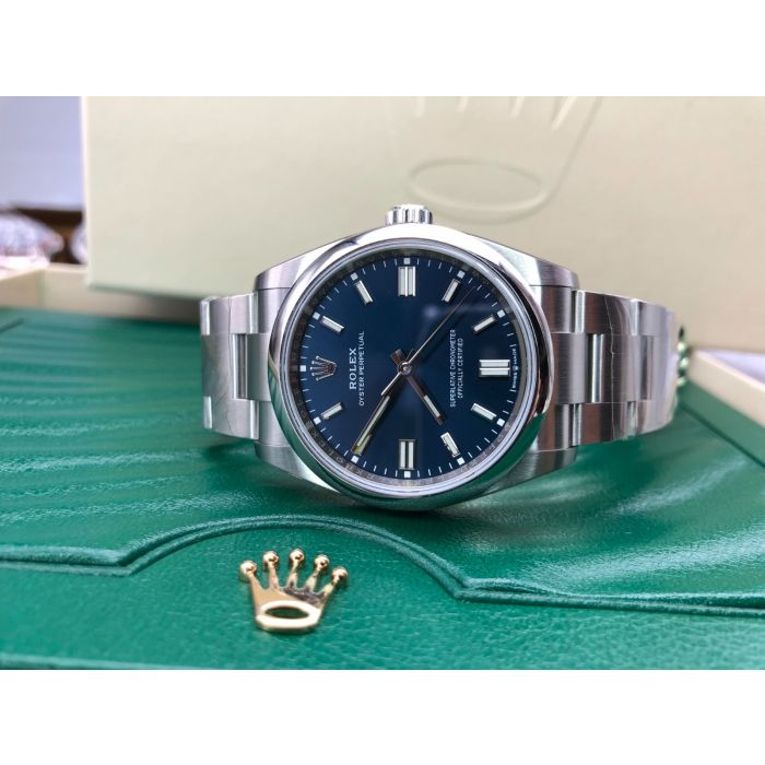 Rolex Oyster Perpetual cadran bleu livraison rapide Maroc