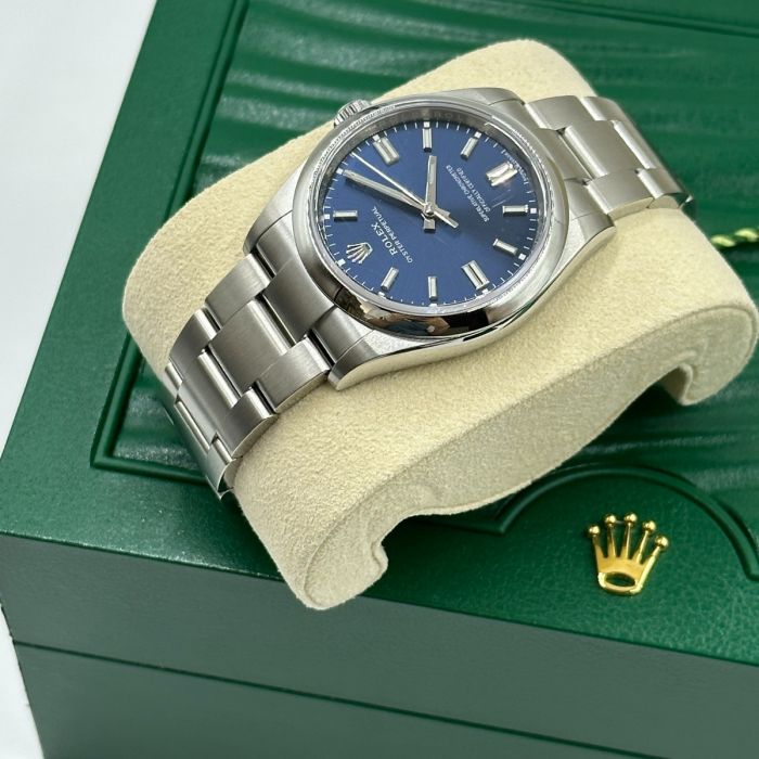 Rolex Oyster Perpetual cadran bleu livraison rapide Maroc