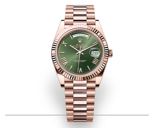 Rolex Day-Date 40 – Or Everose & Cadran Vert Olive