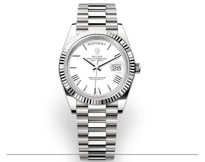 Rolex Day-Date 40 cadran blanc prix Maroc