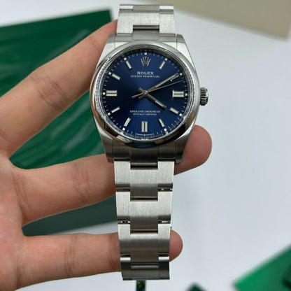 Rolex Oyster Perpetual cadran bleu livraison rapide Maroc